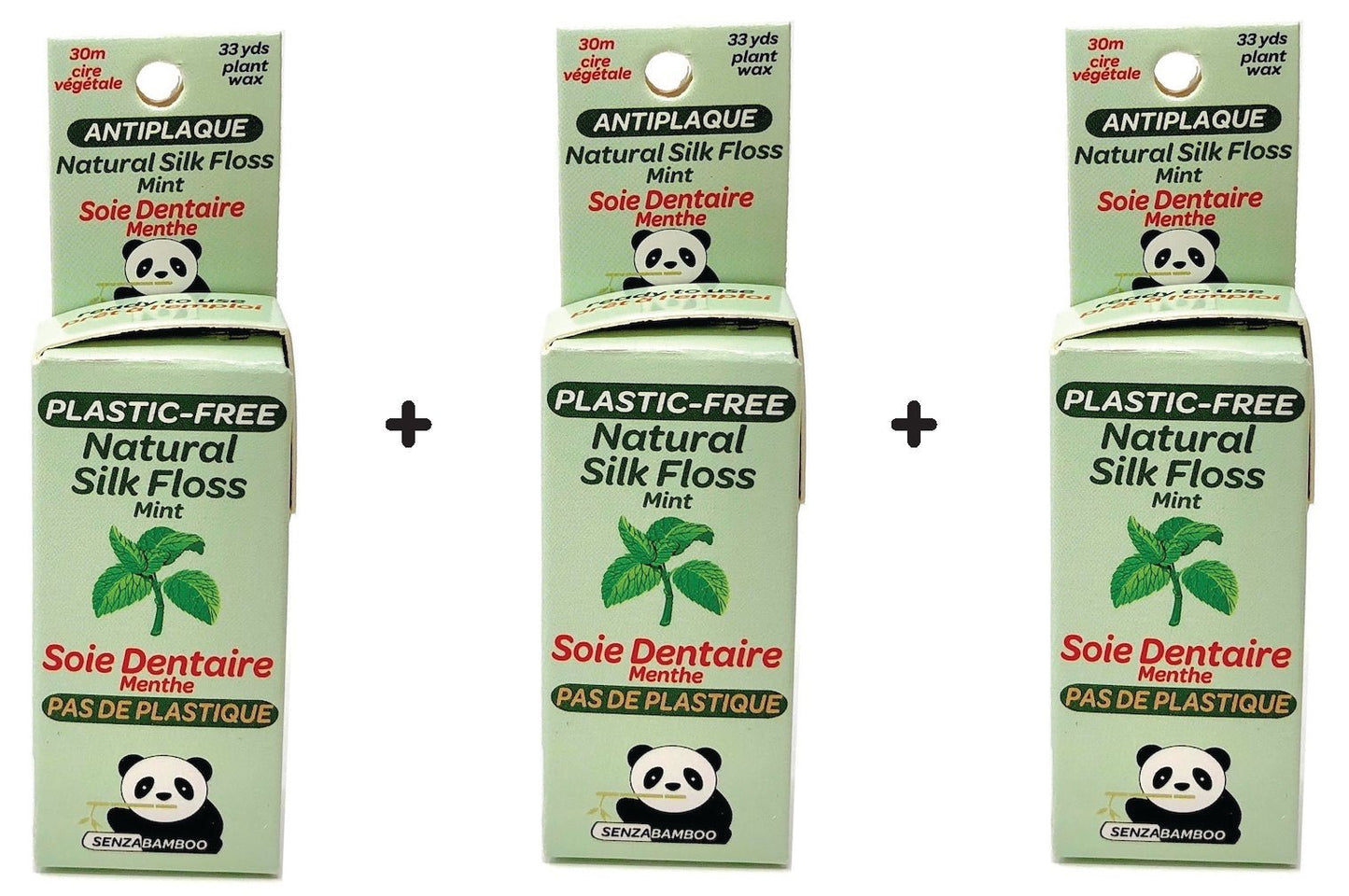 3 packs of 100% - Plastic Free Silk Dental Floss (3 options) - SENZABAMBOO