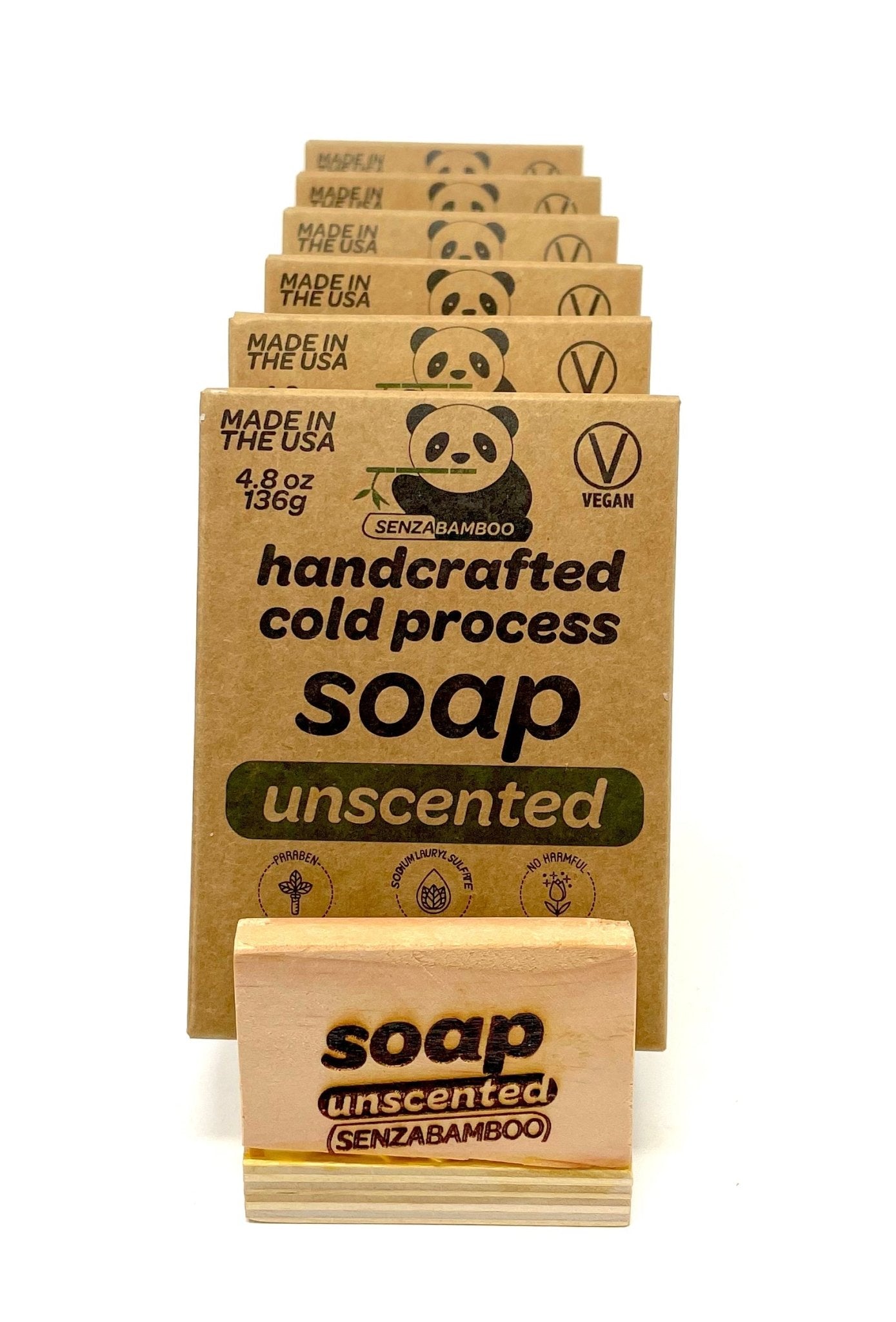 3 Handcrafted Cold Process Unscented Bar Soaps - SENZABAMBOO