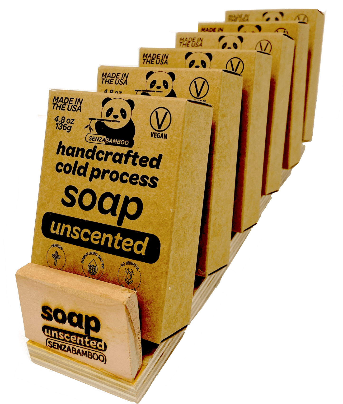 3 Handcrafted Cold Process Unscented Bar Soaps - SENZABAMBOO