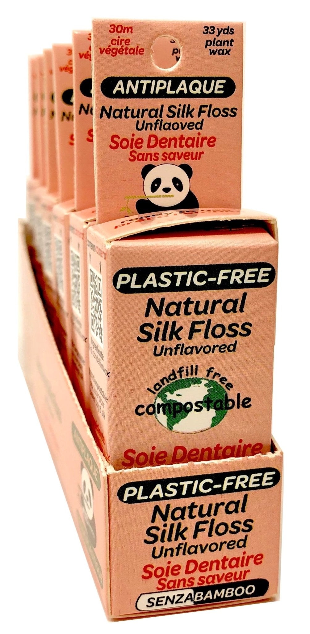 3 packs of 100% - Plastic Free Silk Dental Floss (3 options) - SENZABAMBOO