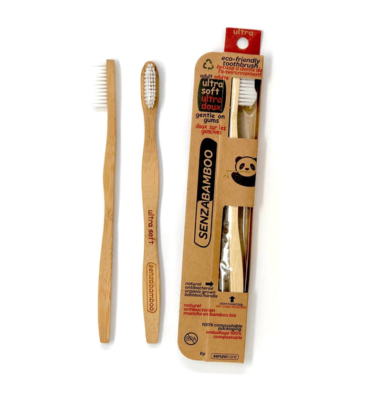 3 x Ultra Soft Bamboo Toothbrush - SENZABAMBOO