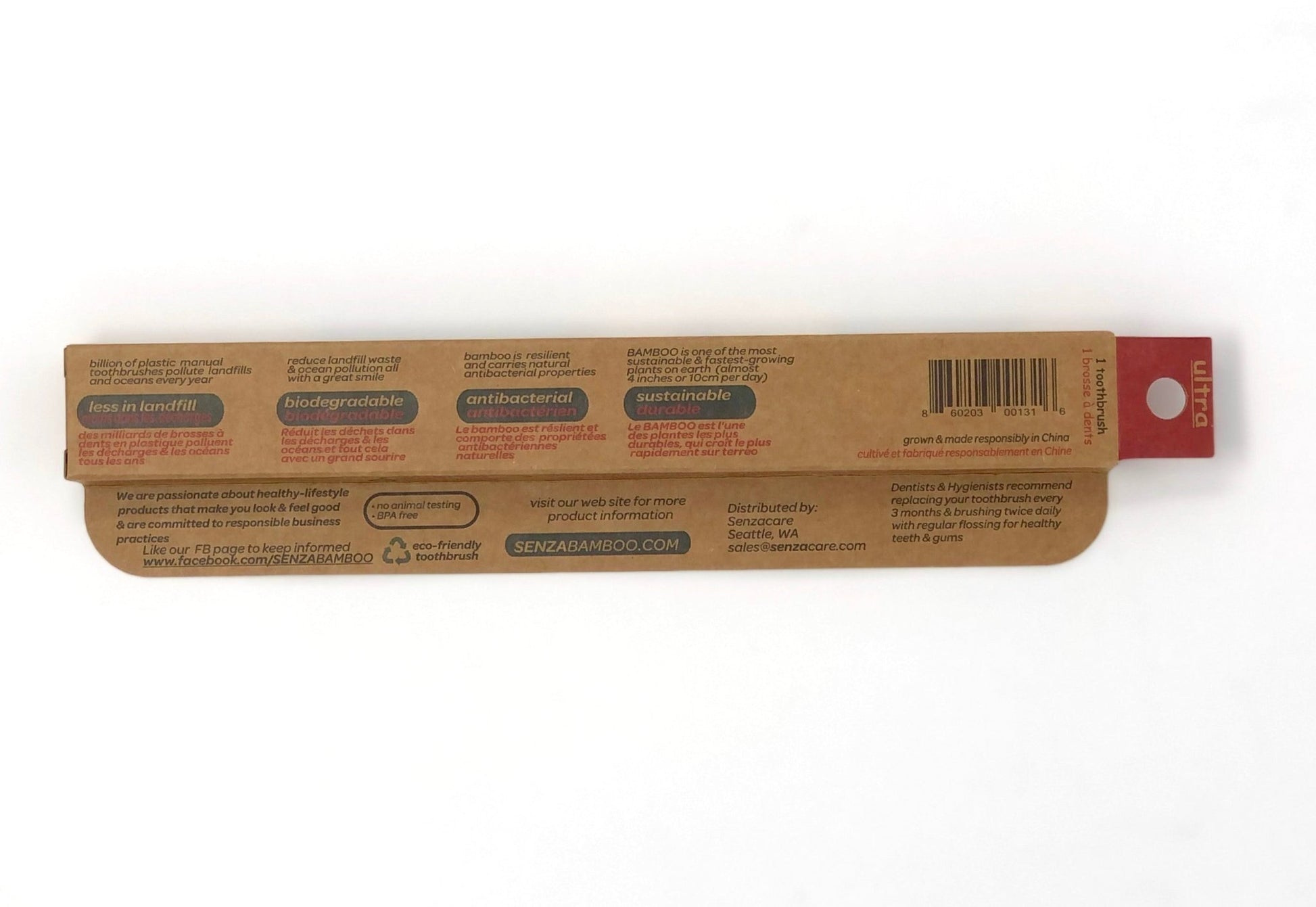 3 x Ultra Soft Bamboo Toothbrush - SENZABAMBOO