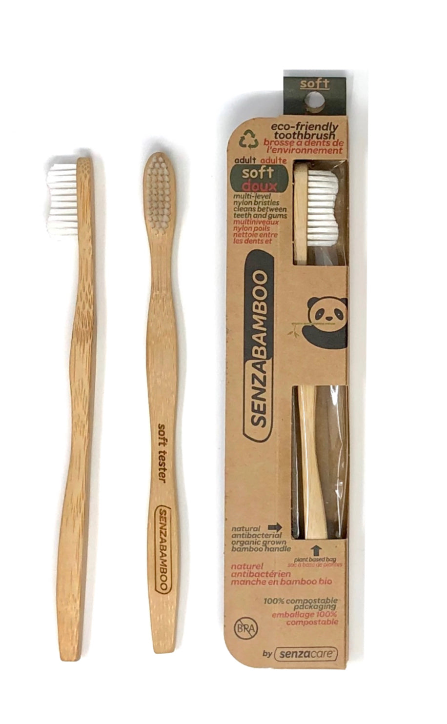 Eco-Friendly Bamboo Toothbrush (soft adult) - Senzacare