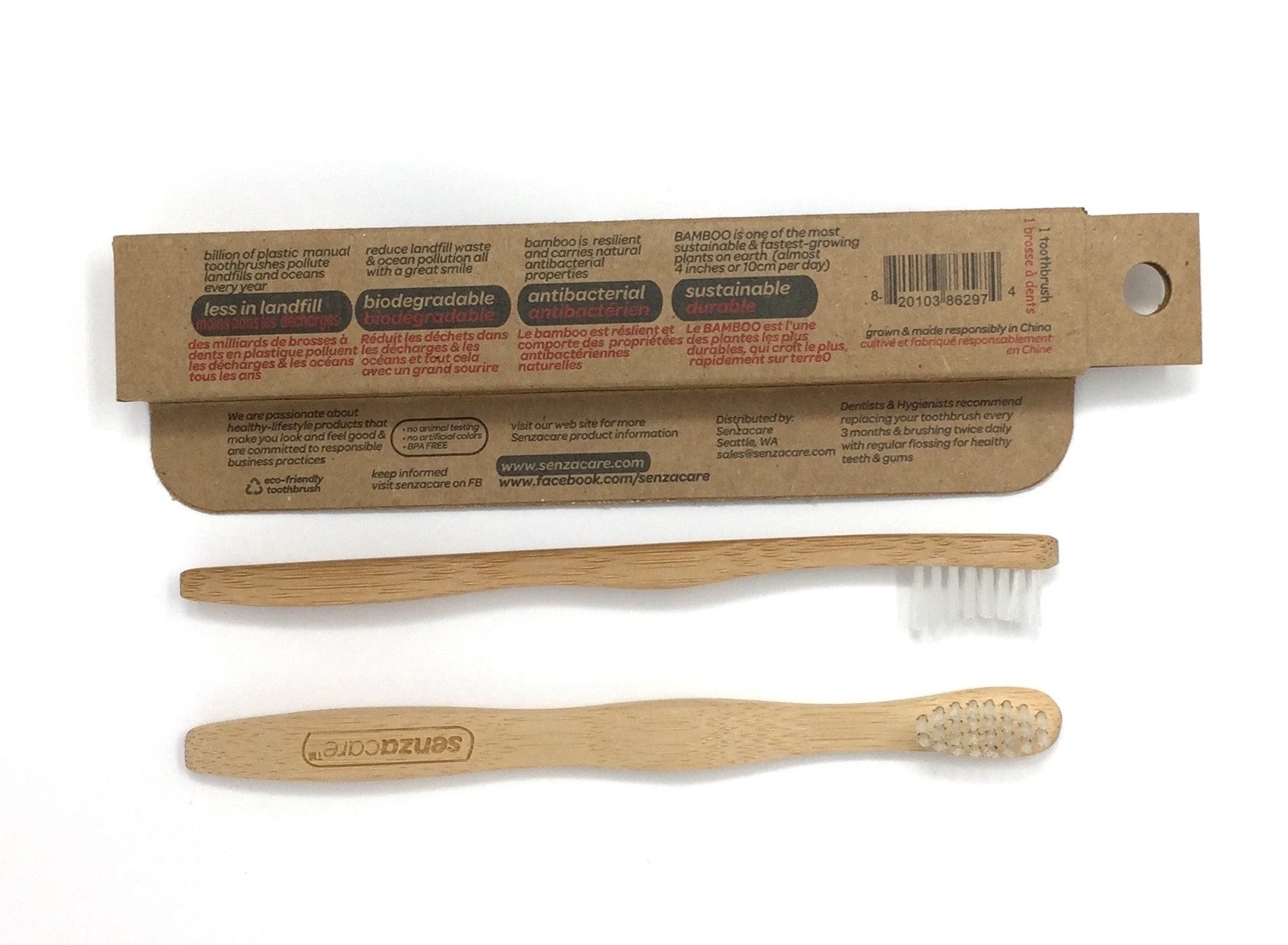 Child Eco-Friendly Bamboo Toothbrushes - Senzacare