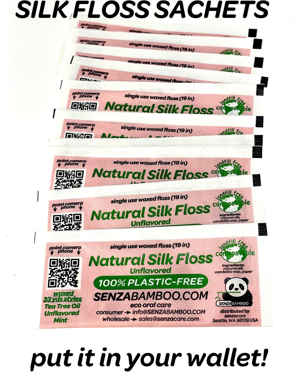 Silk Floss Sachets 10pk (On the go Silk Floss)