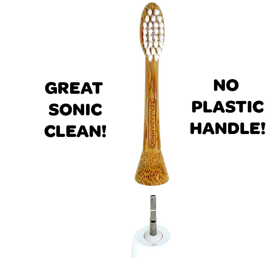 Bundle! 3pk Replacement Bamboo Brush Heads (Philips Sonicare Click - on handle compatible) /1 x Mint Silk Plastic Free Dental floss/ 1x Paddle Hair brush/ / 1 x Unscented Soap - SENZABAMBOO