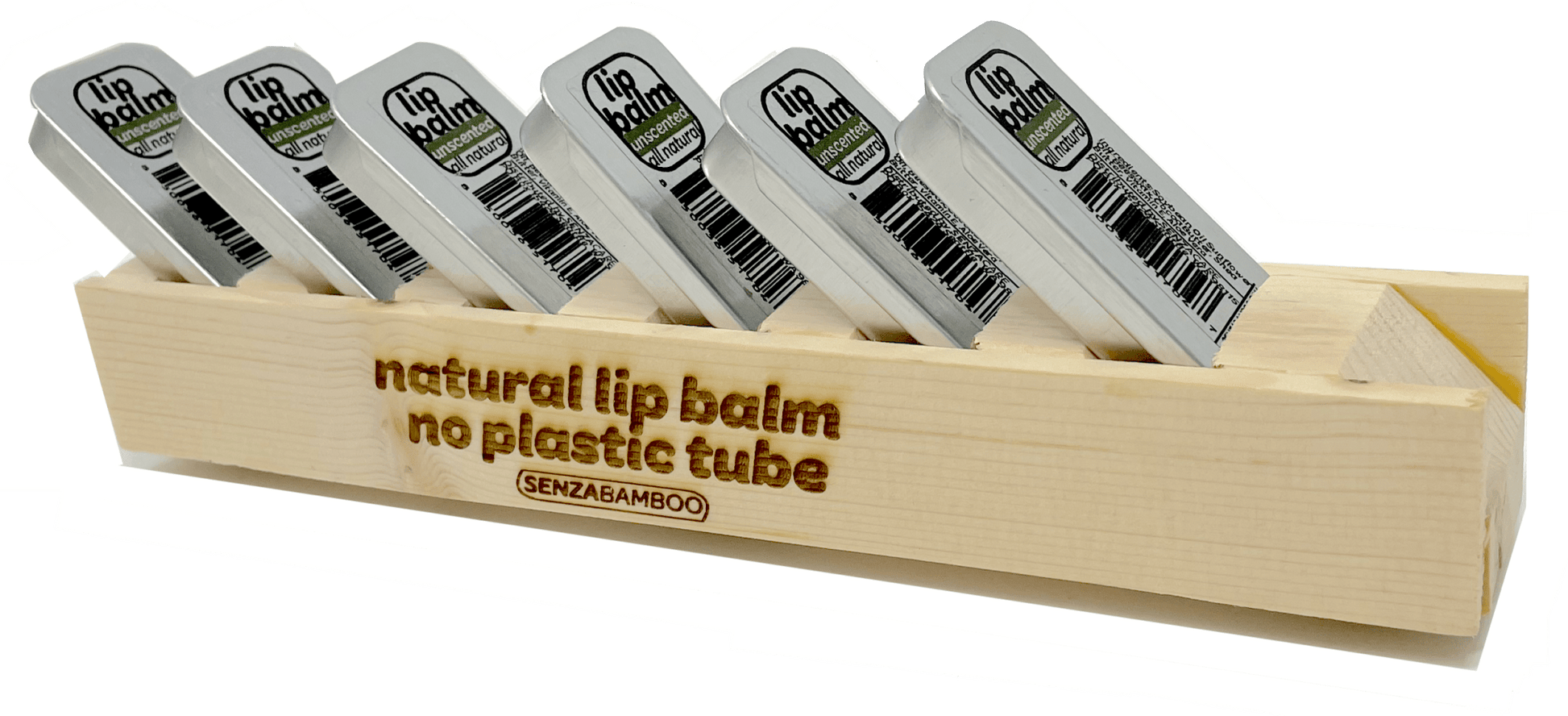 Unscented Plastic - Free Lip Balm (aluminum tin) - SENZABAMBOO